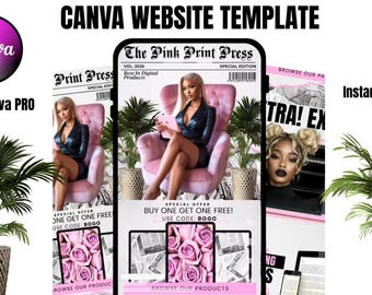 Modello di landing page per siti web Canva Pro: progettazione fai da te di una sola pagina (download PDF)
