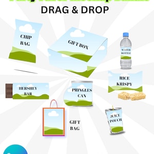 Party Favor Mockup Bundle: Canva Frame, Drag & Drop (Digital Download)