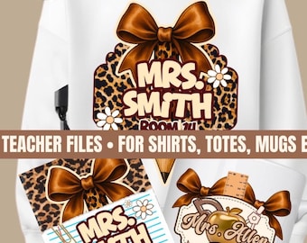 Leopard & Bows Teacher Design Templates: Canva Pro (Digital Download)