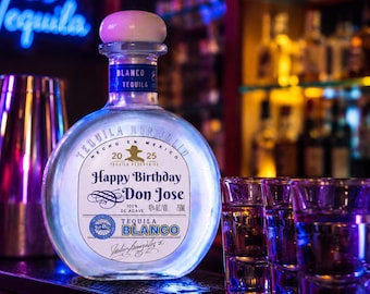 Custom Tequila Bottle Label Template: Editable Birthday Party Favor (Canva Pro Required) (Digital Download