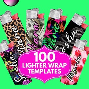 Editable Set Lighter Wrap Templates, DIY Party Favors, Lighter Wrap Template, Printable Lighter Wraps, Digital Wrap Design, Lighter Wraps