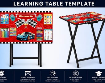 Custom Learning Table Mat | Editable Canva Template (Digital Download)