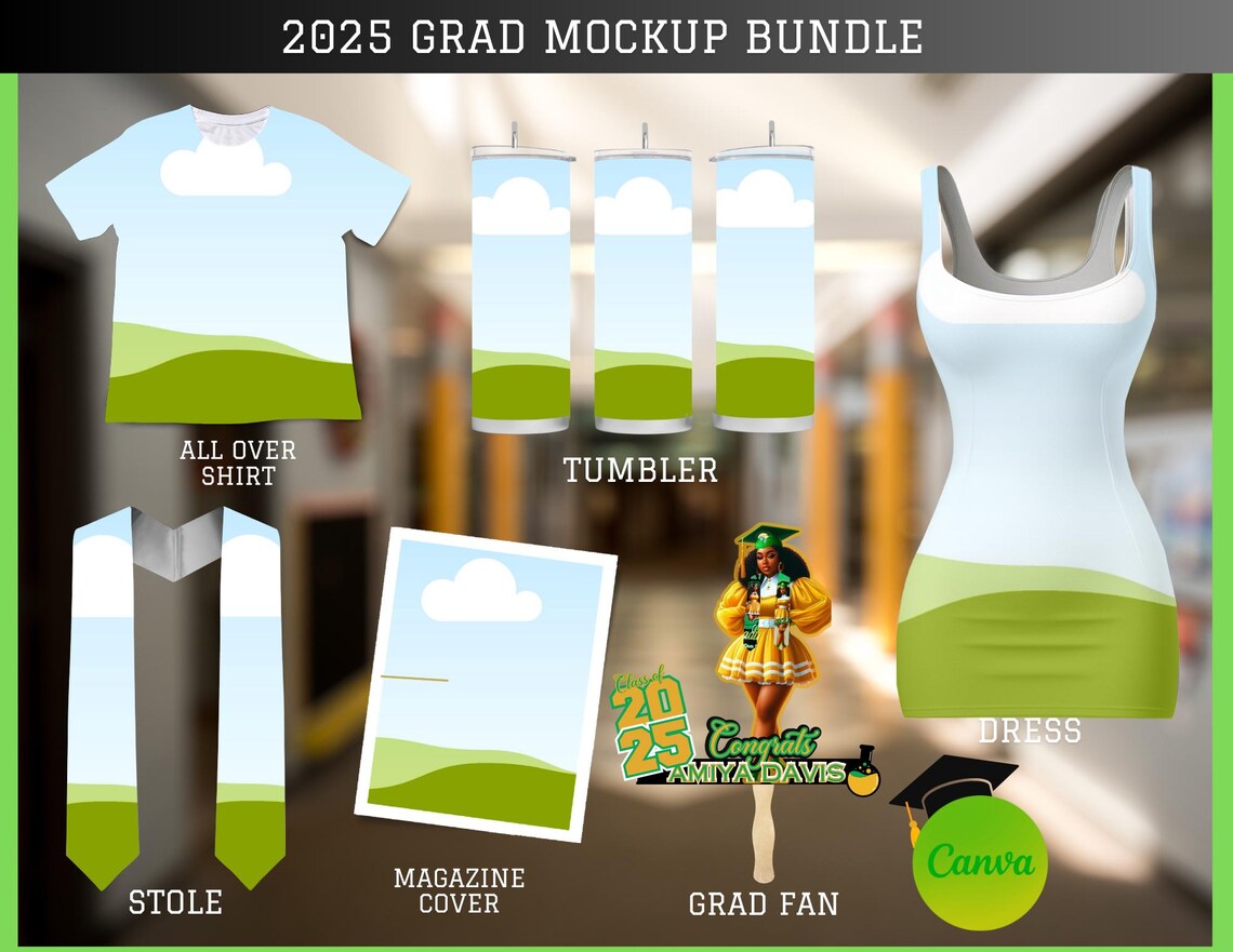 Graduation Rivan Mockup Graduation Mockup Bundle: Canva Template (digital Download) - Etsy