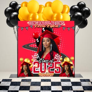 Editable Graduation Banner: Customizable Party Decor, Canva Template (Digital Download)