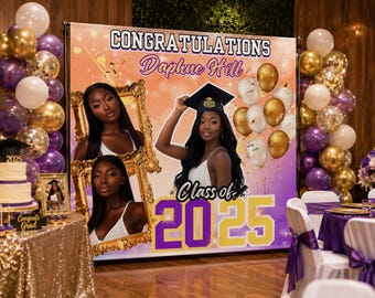 Editable Graduation Banner Template: Customizable Party Decor (Digital Download)