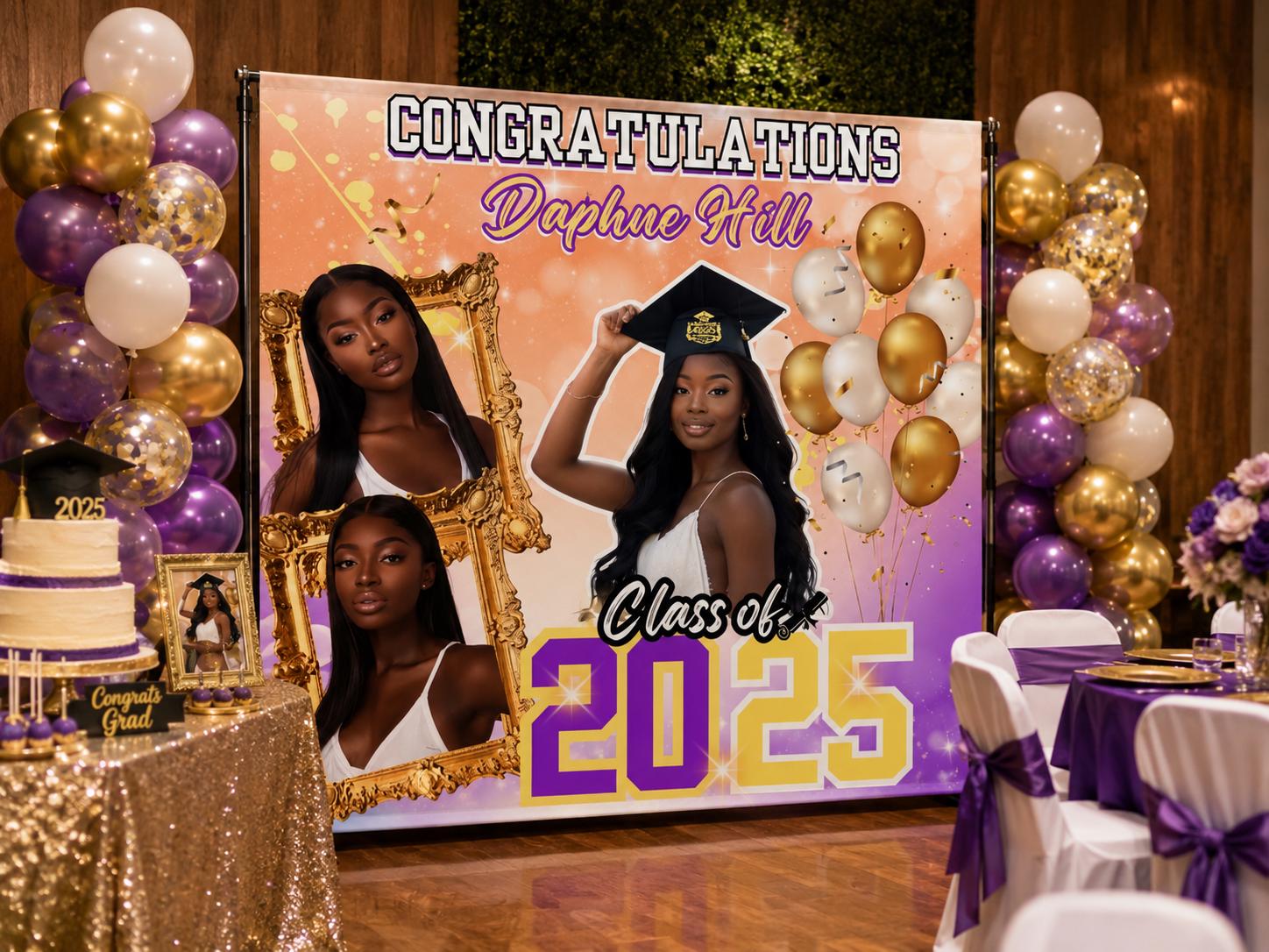 Editable Graduation Banner Template: Customizable Party Decor (digital ...