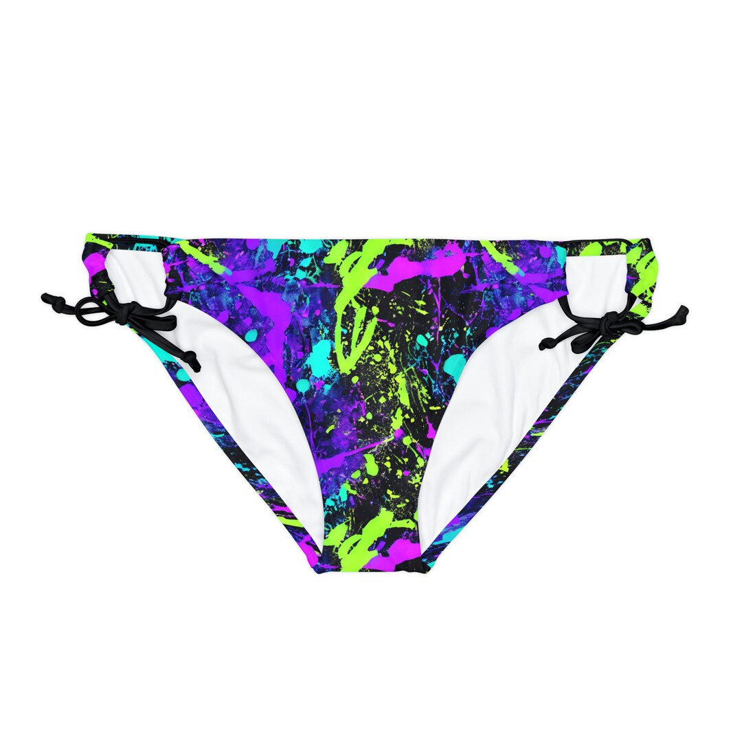 Graffiti Bikini Bottom Rave Outfit Women's Rave Etsy