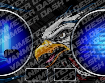 Bald Eagle American Dash Design for Holley 6.86 Dash