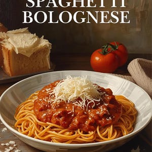 Enkel klassisk spaghetti bolognese-receptbok – italiensk pastamiddag, familjevänlig nötköttbolognese, 600 kcal, guide till huvudrätter på vardagskvällar