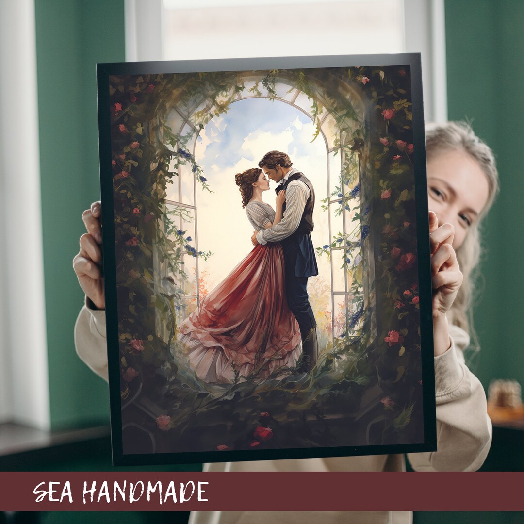 Romantic Wall Art, Vintage Love Wall Art, Couple Love Wall Art, Love