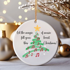 Music Ornament Gift for Music Lover Music Teacher Ornament Christmas Gift Music Note Ornament Piano Teacher Gift Unique Music Gifts