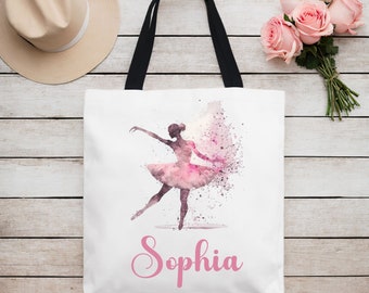 Borsa Da Ballo Personalizzata Con Nome Ricamato, Per Balletto E Scuola, Con Fiocco E Cerniera Metallica
