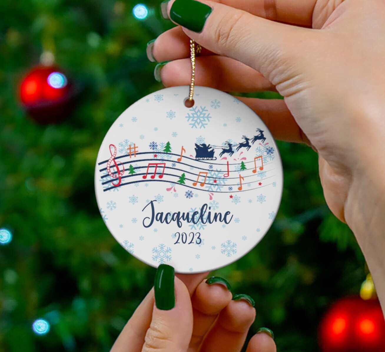 Patelai 6 Pieces Christmas Music Note Ornaments Treble Clef Ornament For Christmas Tree Music Themed Party Decorations Treble Clef Hanging Ornaments