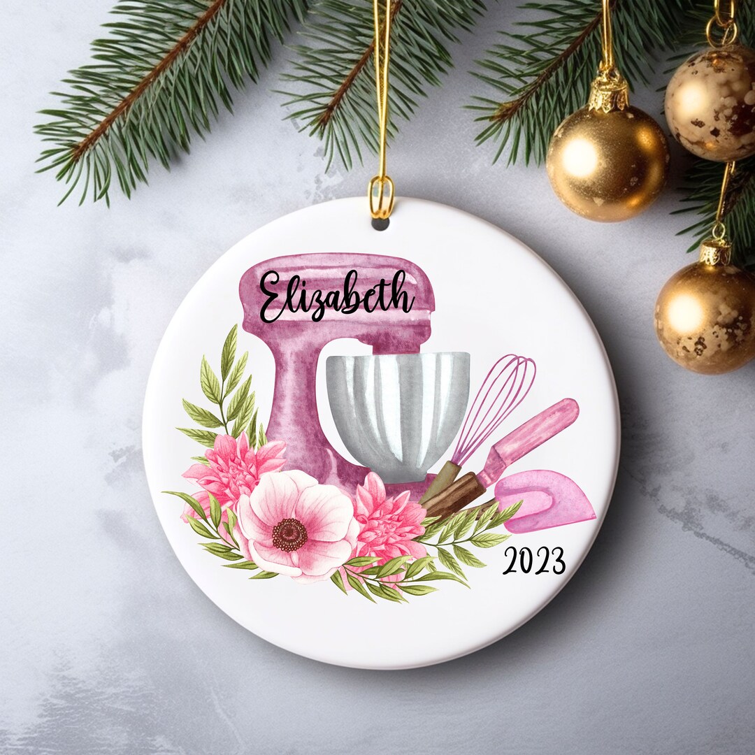 Personalized Baking Ornament, Gift for Bakers, Custom Baking Christmas