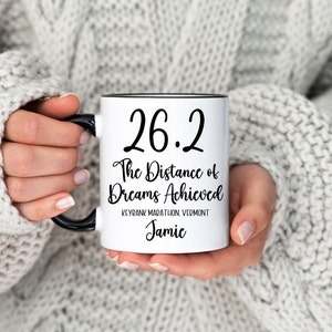 Personalized Marathon Running Coffee Mug, Gift for Marathoners, Marathon Gift, Gift for Runners, Custom Marathon Gift, Marathon Runner Gift
