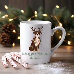Wishing You a Woof-tastic Christmas Coffee Mug, Christmas Mug, Gift For Dog Lover, Pet Lovers Gift, Dog Coffee Mug, Christmas Dog Coffee Mug
