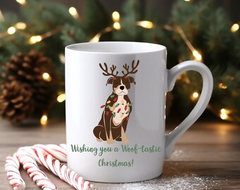 Wishing You a Woof-tastic Christmas Coffee Mug, Christmas Mug, Gift For Dog Lover, Pet Lovers Gift, Dog Coffee Mug, Christmas Dog Coffee Mug