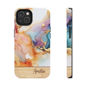 Personalized Marble iPhone Case Tough Phone Case with Marble Design Custom Name Phone Case Great Gift For iPhone Users Stylish Phone Covers