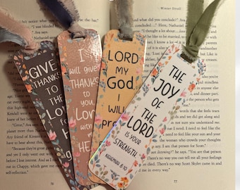 Bible Verse Holographic Bookmark – Christian Reader Gift with Ribbon