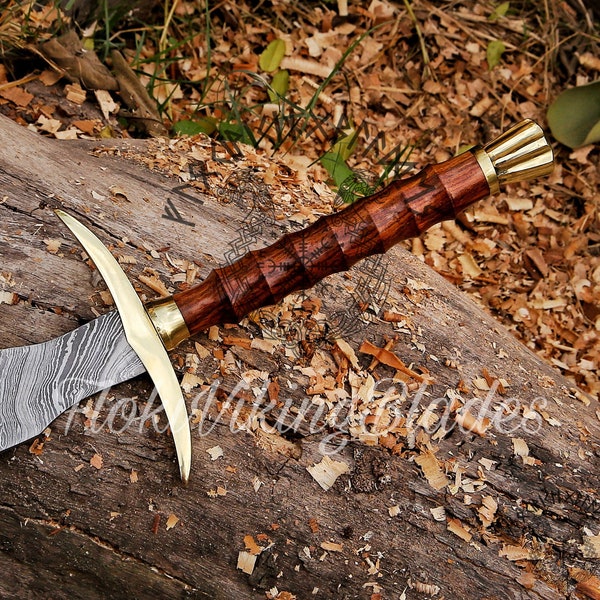 Beautiful Custom Handmade Damascus Steel Vikings Sword, Sharp blade sword, Battle ready sword, Best gift for him/her USA