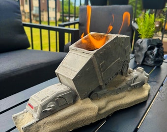 Concrete tabletop firepit | AT-AT Walker | Star Wars |  Star Wars Gift | Housewarming gift | Outdoor home decor | Handmade home decor