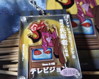 Hazbin Hotel Vox and Velvette keychain