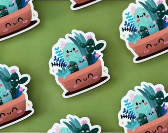 Kawaii Succulent Sticker | Plant Sticker | Cute Plant | Plant Lady | Cute Succulent