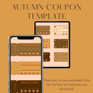 Cupón de Otoño Personalizable, otoño