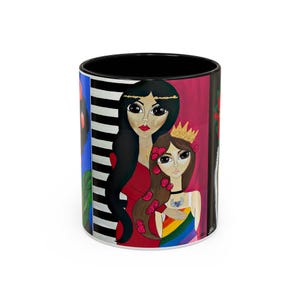 Bohemian Accent Coffee Mug for Art Lovers, Colorful Gift for Artists, Unique Tea Cup, Creative Home Decor, Stylish Drinkware