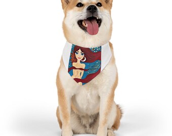 Collar bandana artístico para mascotas, lindo accesorio de moda para perros, regalo personalizado para amantes de las mascotas, ropa de ensueño para perros, accesorios únicos para mascotas, mascota