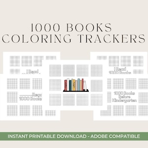 1000 Books Printable Coloring Tracker