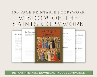 Saint Quote Printable Copywork