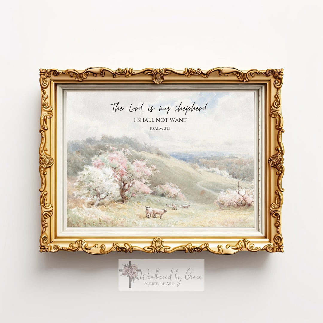 Psalm 23 Scripture Wall Art the Lord is My Shepherd - Etsy