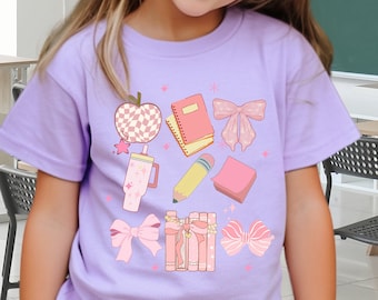 Youth Comfort Colors Tee: Coquette Back To School Shirt