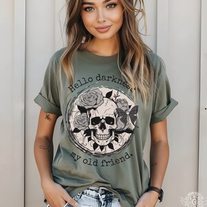 T-shirt Uomo Hello Darkness My Old Friend, Birra Stout Divertente, Cotone, Taglia Unica