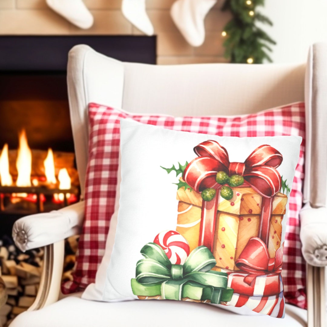 Christmas Pillow Covers Square Pillow Cover Country Pillow Etsy