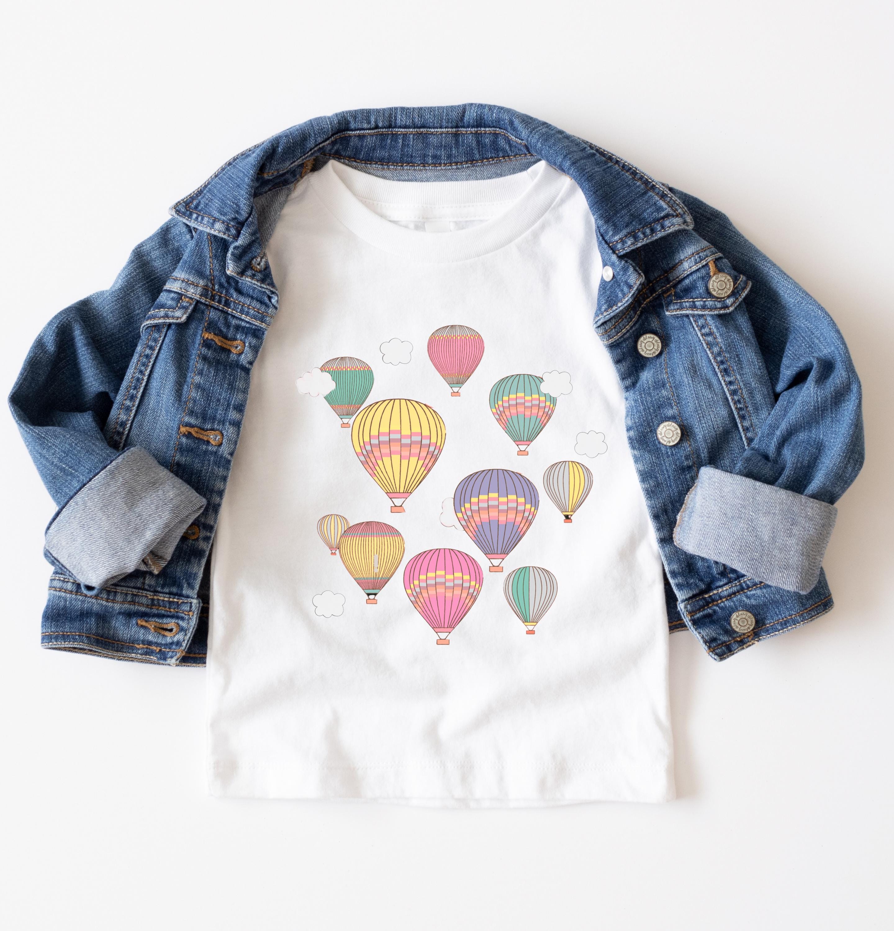 Hot Air Balloon Toddler T-shirt: Pastel Kids Tee - Bella Canvas - Etsy