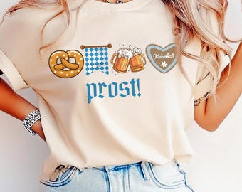 Oktoberfest Comfort Colors T-Shirt: Prost German Beer Tee
