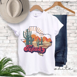 Texas T-Shirt, Comfort Colors T-Shirt, Women&#39;s Tee, Western Tee, Trendy T-Shirt, Desert T-Shirt, Texas Trip T-Shirt, Gift for Her, Texas Tee
