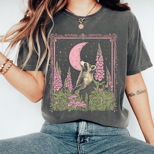 Moon Raccoon Comfort Colors T-Shirt