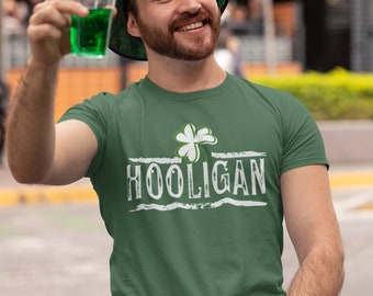 St. Patrick's Day T-Shirt, Hooligan T-Shirt, Textured Design, Funny St. Patrick's Day Tee, Unisex Comfort Colors Shirt, Men's or Women's Tee