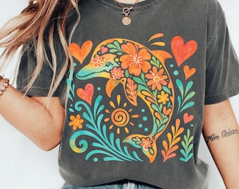 Comfort Colors Dolphin T-Shirt: Trendy Ocean Life Tee