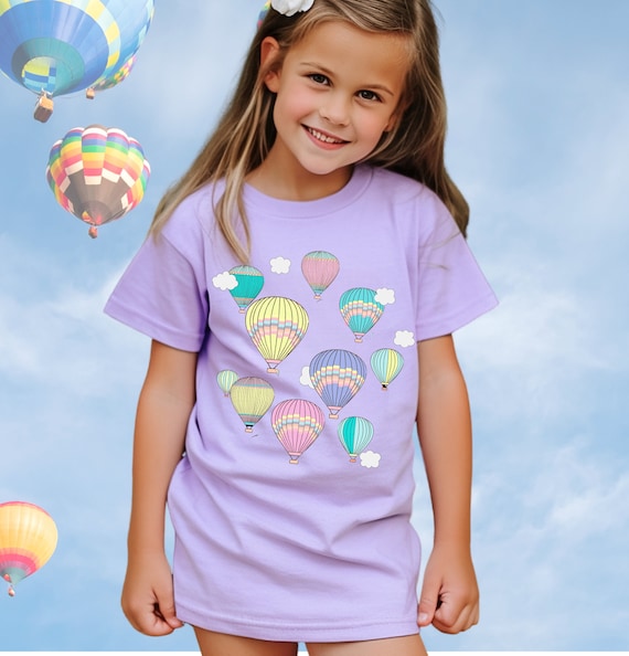 Pastel Hot Air Balloons Youth Tee | Balloon Festival T-shirt - Etsy