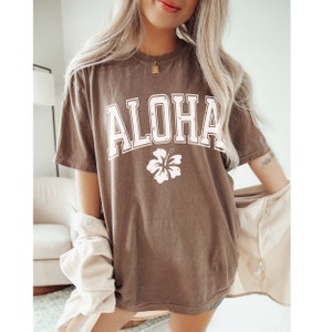 Aloha Comfort Colors® T Shirt, Oversize Design, Summer Shirt, Hawaii Tee, Gift for Her, Vacation T-Shirt, Women&#39;s Comfort Colors T-Shirt