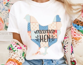 Mama Hen Comfort Colors T-Shirt: Backyard Chickens Gift