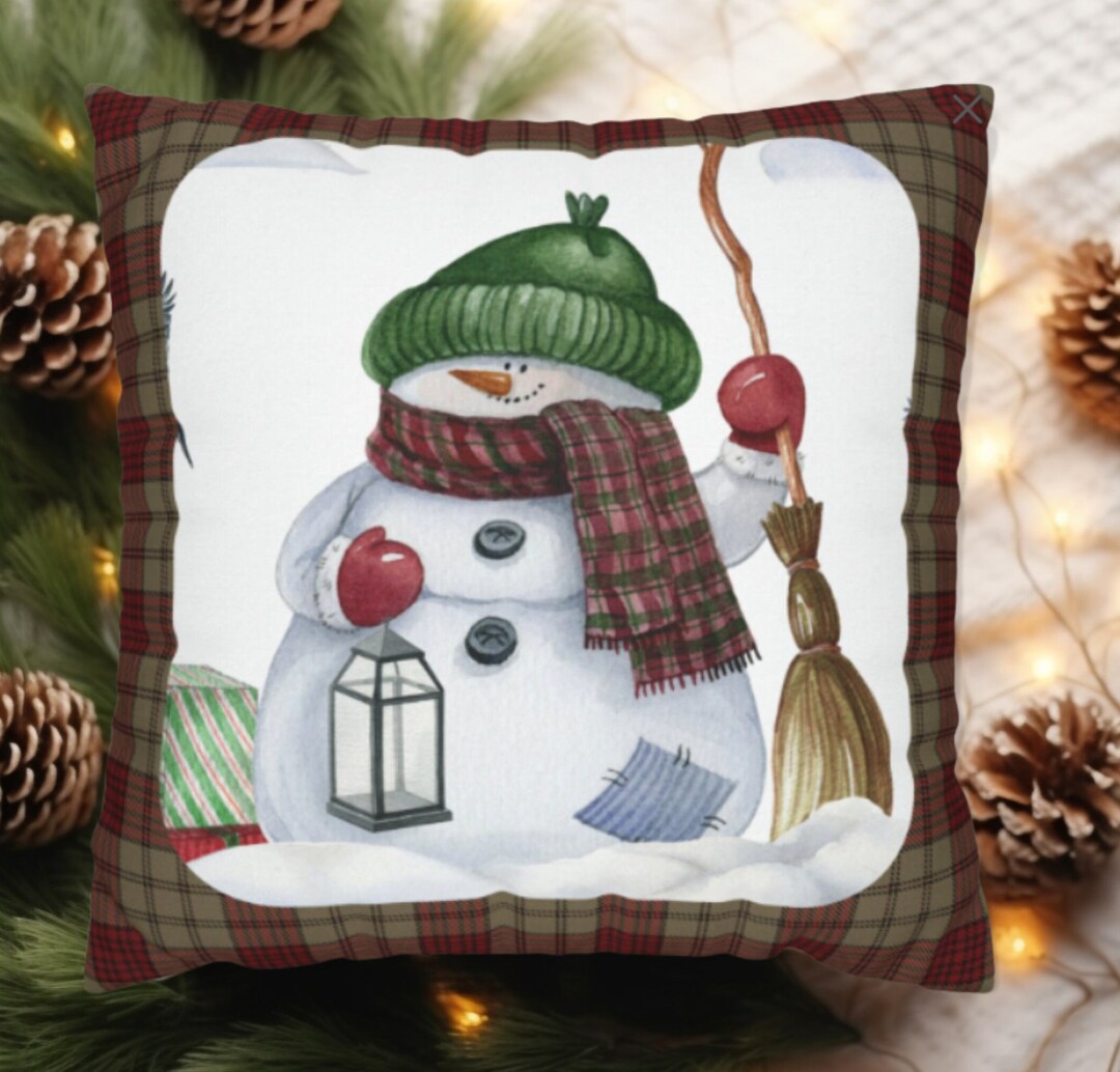 Christmas Pillow Cover, Christmas Square Pillow Cover, Throw Pillows