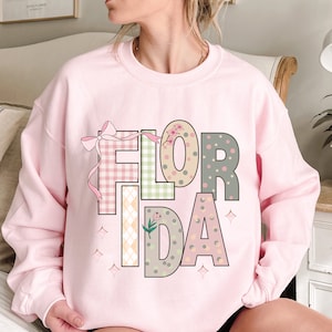 Pastel State Sweatshirt: North Carolina Pullover, Vacation Shirt