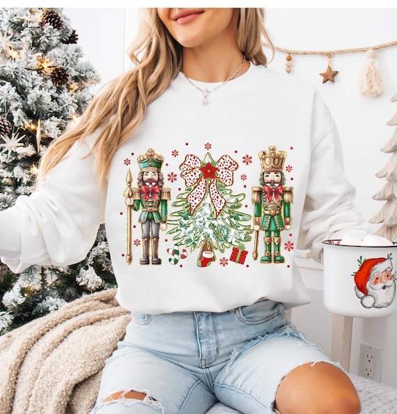 Christmas Nutcracker Sweatshirt: Trendy Women's Holiday Shirt