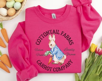 Easter Sweatshirt, Peter Cottontail Crewneck, Spring Pullover, Gift for Her