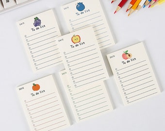 Simple Memo Pad Note Tearable Not Sticky Decoration Notes Fruit Hand Memo Message Paper To Do List